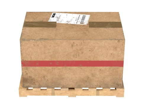 Cardboard Box Pallet 1 3D Model