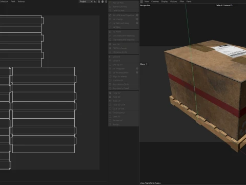 Cardboard Box Pallet 1 3D Model