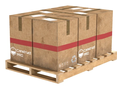 Cardboard Box Pallet 4 3D Model