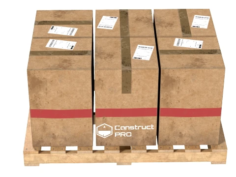 Cardboard Box Pallet 4 3D Model