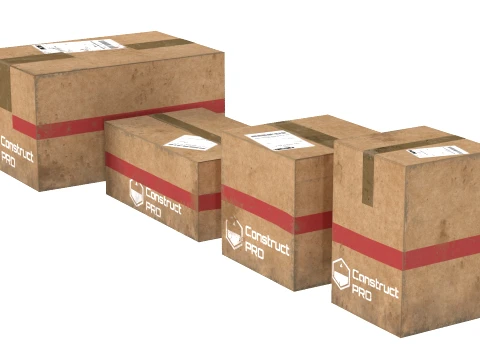 Cardboard Boxes 3D Model