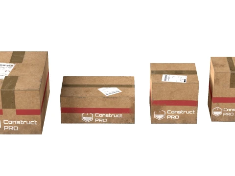 Cardboard Boxes 3D Model