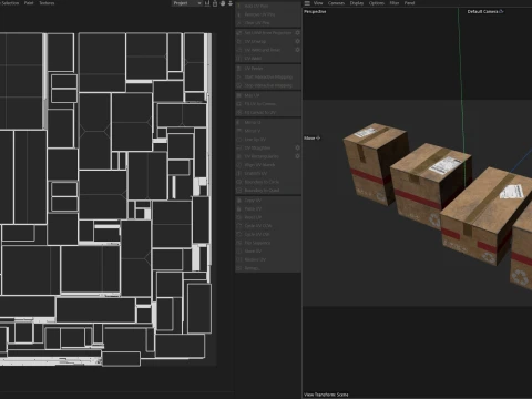Cardboard Boxes 3D Model