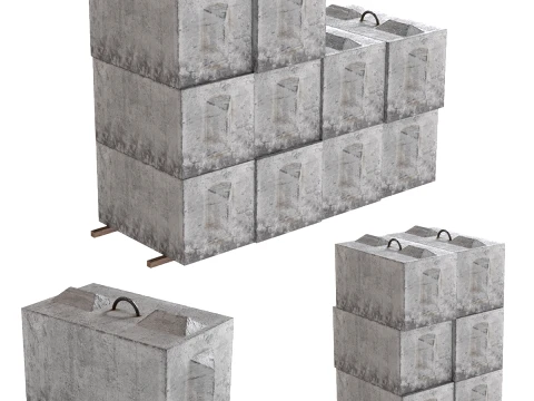 Concrete Block 3D Model