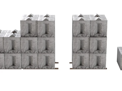 Concrete Block 3D Model