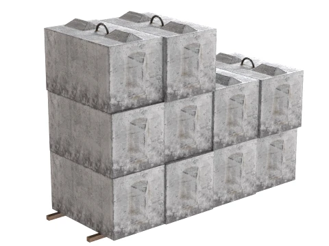 Concrete Block 3D Model