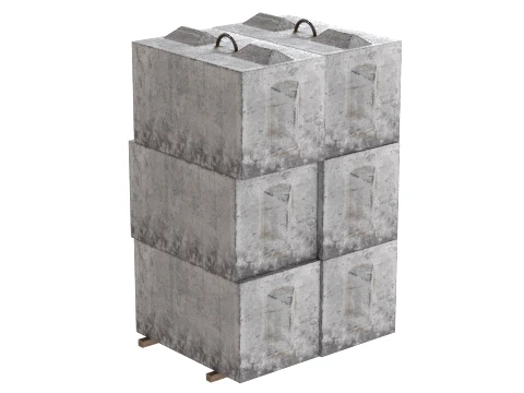 Concrete Block 3D Model