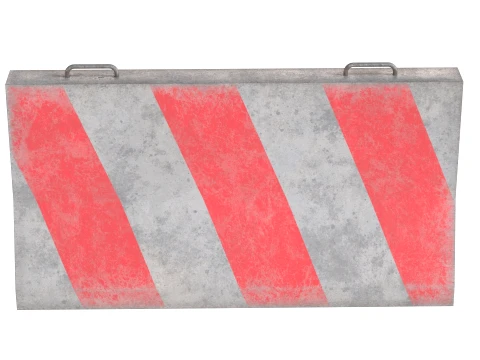 Concrete Road Barrier 3D Model