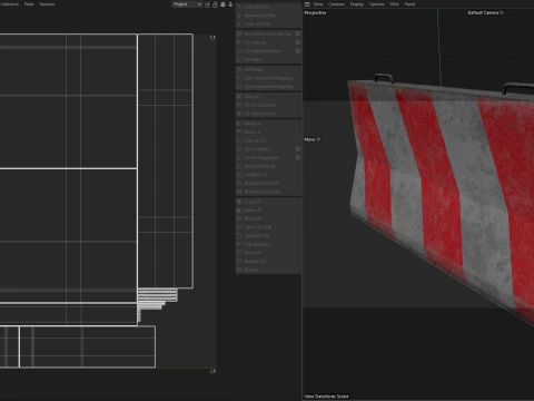 Concrete Road Barrier 3D Model