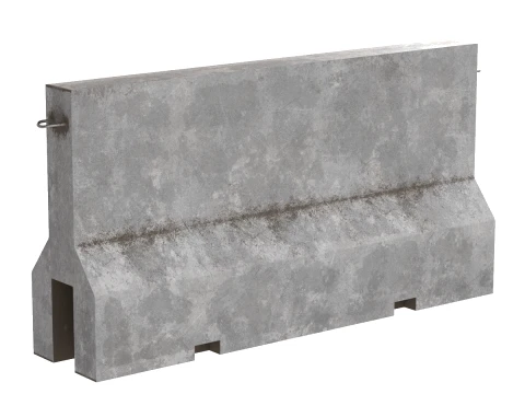 Concrete Road Barrier 2 3D Model