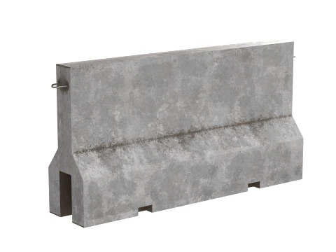 Concrete Road Barrier 2 3D Model