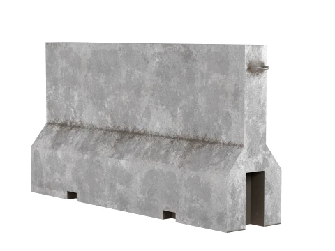 Concrete Road Barrier 2 3D Model