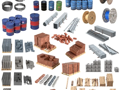 Construction Props Pack 3D Model