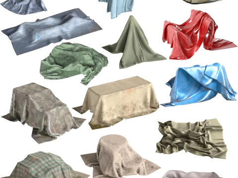 Terpal Pakaian Tirai Model 3D