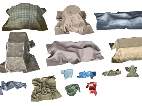 Drape Clothes Tarps 3D Model