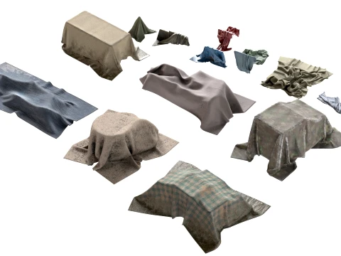 Drape Clothes Tarps 3D Model