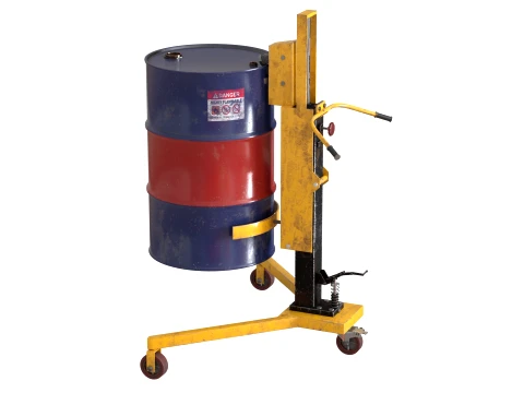 Drum Truck and Oil Drum 3D Model