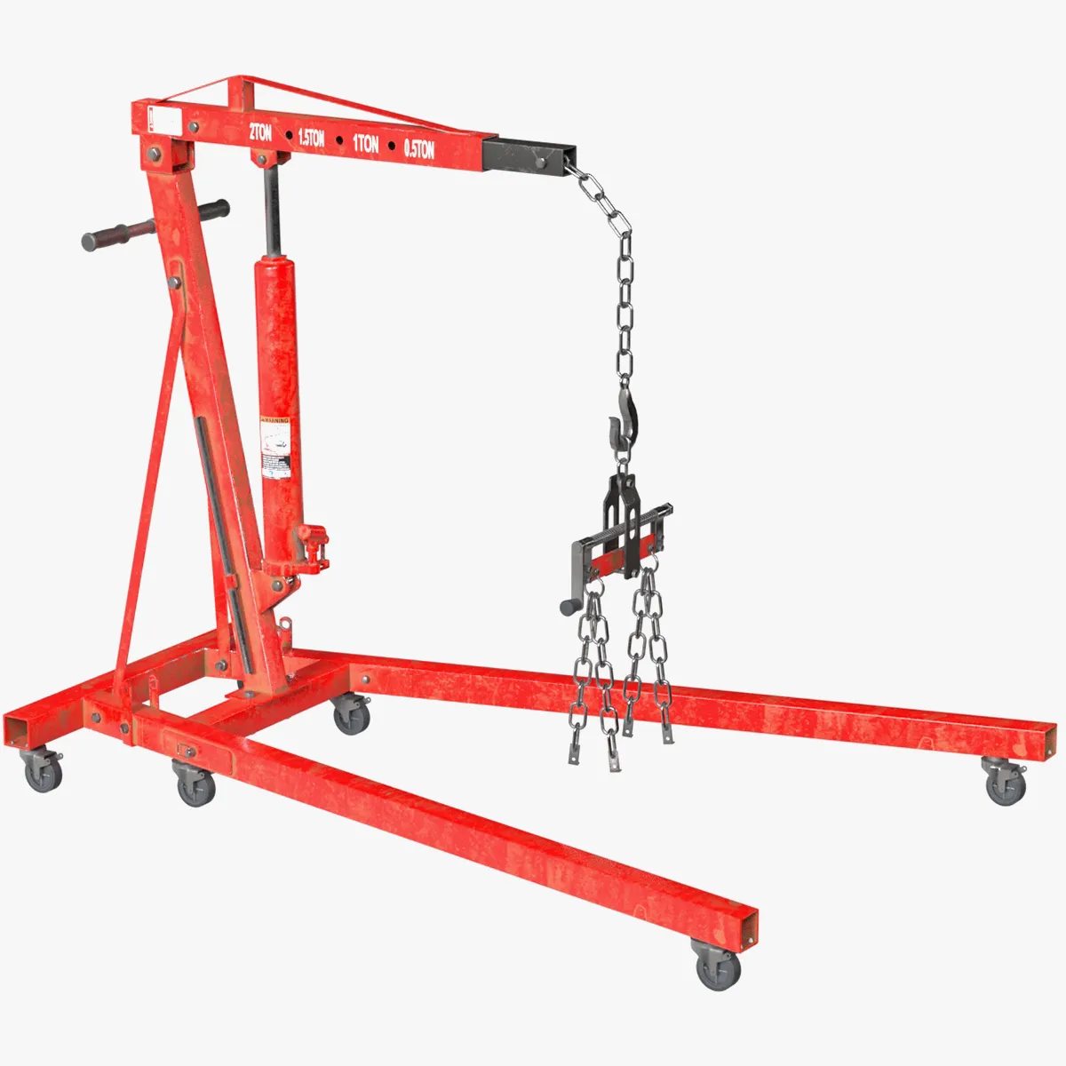 Engine Workshop Crane 3D Model .c4d .max .obj .3ds .fbx .stl .blend