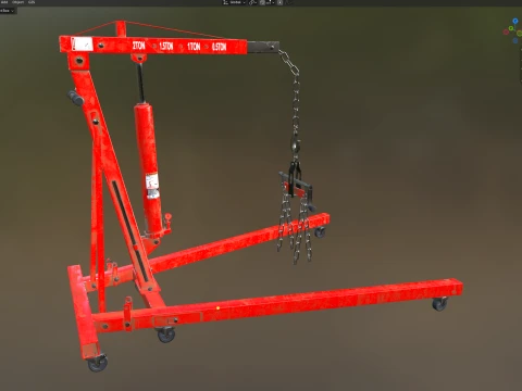 Engine Workshop Crane 3D Model