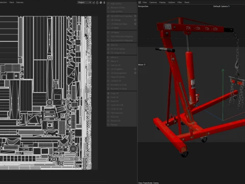 Engine Workshop Crane 3D Model