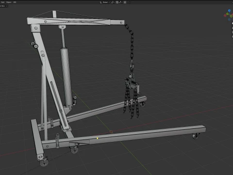 Engine Workshop Crane 3D Model