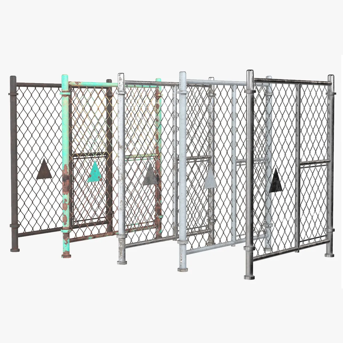 Barbed Wire Fence v1 3D Model .c4d .max .obj .3ds .fbx .stl .blend 