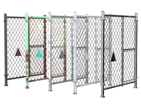 Barbed Wire Fence v1 3D Model