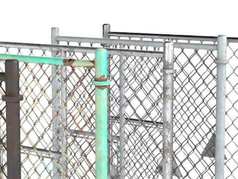 Barbed Wire Fence v1 3D Model
