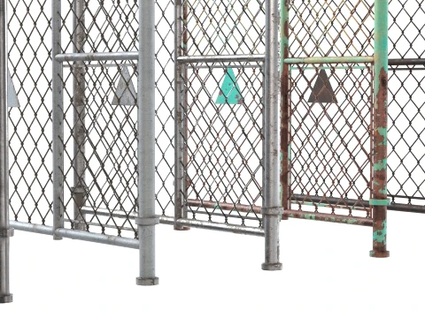 Barbed Wire Fence v1 3D Model