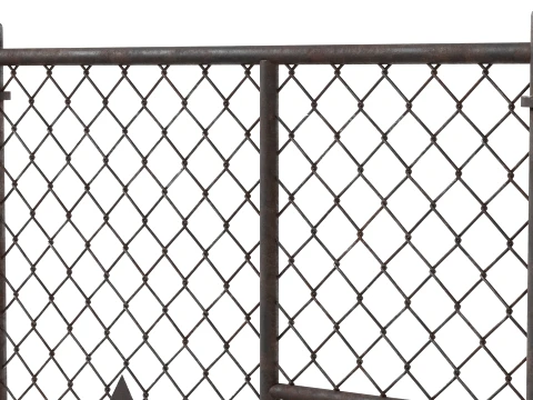 Barbed Wire Fence v1 3D Model