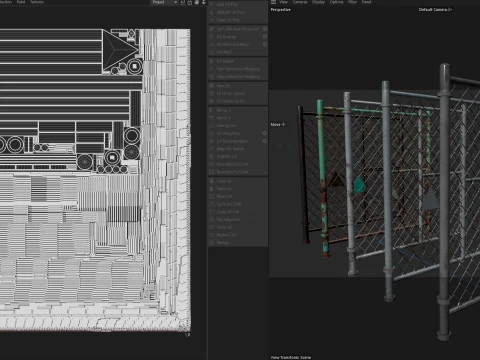 Barbed Wire Fence v1 3D Model