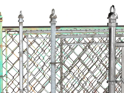 Barbed Wire Fence v2 3D Model