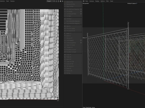 Barbed Wire Fence v2 3D Model