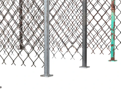 Barbed Wire Fence v3 3D Model