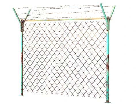 Barbed Wire Fence v3 3D Model