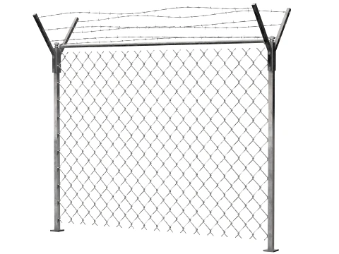 Barbed Wire Fence v3 3D Model
