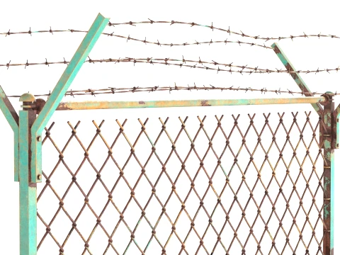 Barbed Wire Fence v3 3D Model