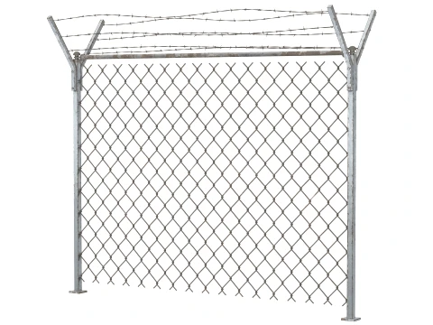 Barbed Wire Fence v3 3D Model