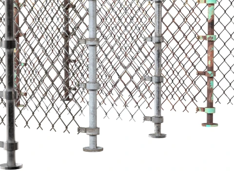 Barbed Wire Fence v4 3D Model