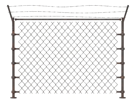 Barbed Wire Fence v4 3D Model