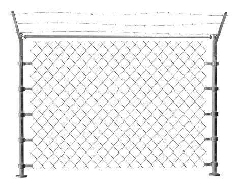 Barbed Wire Fence v4 3D Model