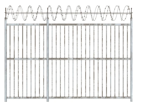 Barbed Wire Fence v5 3D Model