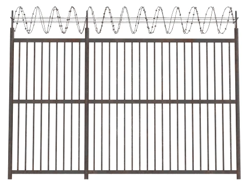 Barbed Wire Fence v5 3D Model