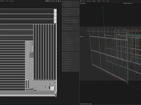 Barbed Wire Fence v5 3D Model