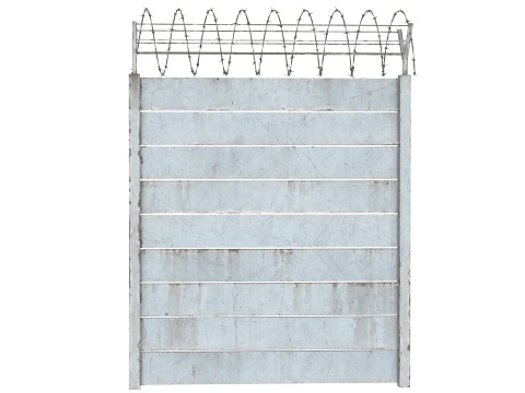Barbed Wire Fence v7 3D Model