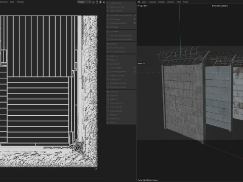 Barbed Wire Fence v7 3D Model