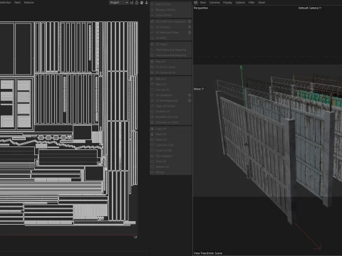 Barbed Wire Fence v8 3D Model