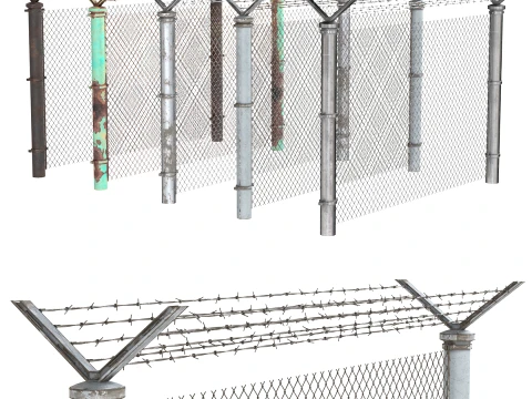 Recinto di filo spinato v9 Modello 3D