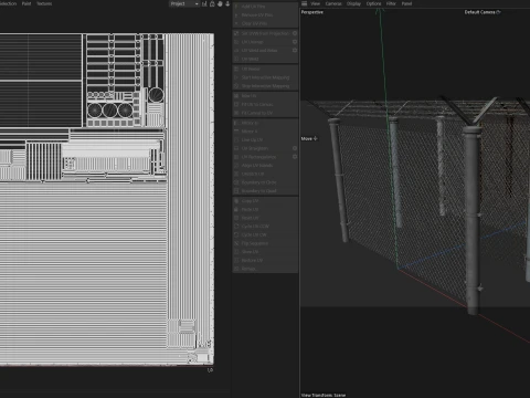 Barbed Wire Fence v9 3D Model