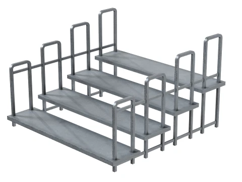 Foot Steps Barricade and Deck 3D Model